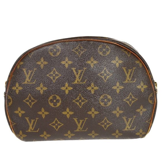 Authentic LOUIS VUITTON Blois Crossbody Shoulder Bag Monogram Leather Brown - Picture 15 of 16